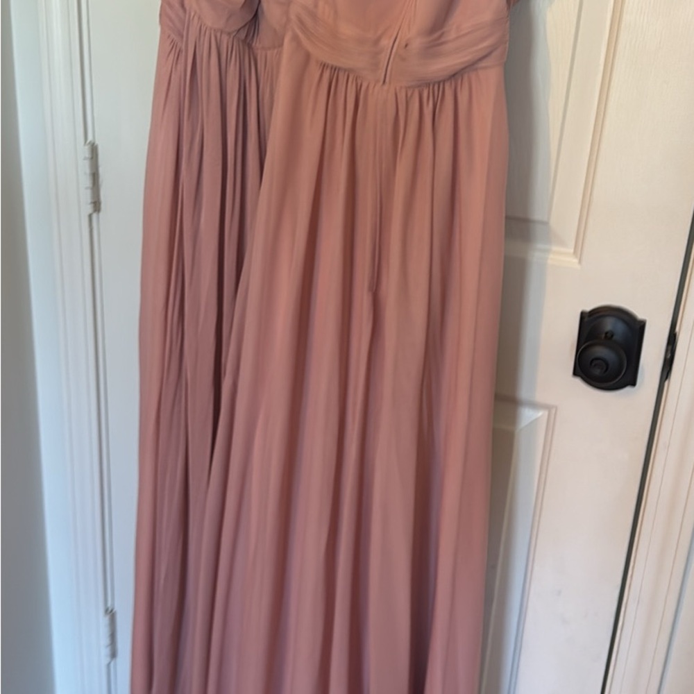 Elegant Pink Strapless Dress